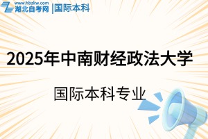 2025年中南財經(jīng)政法大學國際本科專業(yè)，如何選擇？