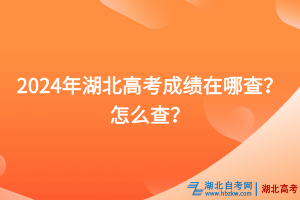 2024年湖北高考成績在哪查？怎么查？