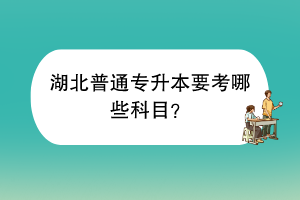 湖北普通專升本要考哪些科目？
