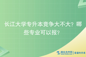 長(zhǎng)江大學(xué)專升本競(jìng)爭(zhēng)大不大？哪些專業(yè)可以報(bào)？