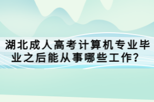 湖北成人高考計(jì)算機(jī)專業(yè)畢業(yè)之后能從事哪些工作？