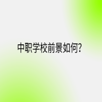 中職學(xué)校前景如何？