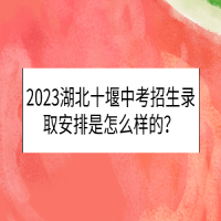 2023湖北十堰中考招生錄取安排是怎么樣的？