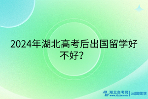 2024年湖北高考后出國留學好不好？