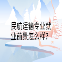 民航運輸專業(yè)就業(yè)前景怎么樣？