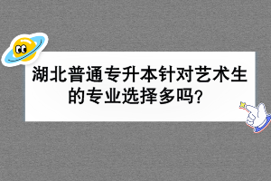 湖北普通專升本針對(duì)藝術(shù)生的專業(yè)選擇多嗎？