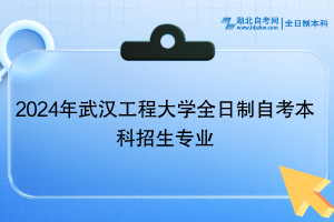 2024年武漢工程大學(xué)全日制自考本科招生專業(yè)