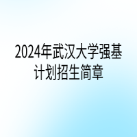 2024年武漢大學強基計劃招生簡章