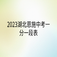 2023湖北恩施中考一分一段表