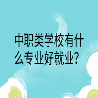 中職類學(xué)校有什么專業(yè)好就業(yè)？