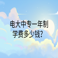 電大中專一年制學(xué)費多少錢？