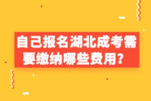 自己報(bào)名湖北成考需要繳納哪些費(fèi)用？