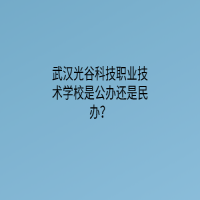 武漢光谷科技職業(yè)技術(shù)學(xué)校是公辦還是民辦？