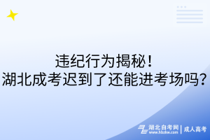 違紀(jì)行為揭秘！湖北成考遲到了還能進(jìn)考場嗎？