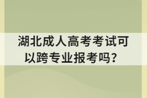 湖北成人高考考試可以跨專業(yè)報(bào)考嗎？