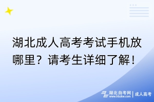 湖北成人高考考試手機放哪里？請考生詳細了解！