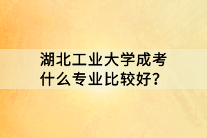 湖北工業(yè)大學(xué)成考什么專業(yè)比較好？