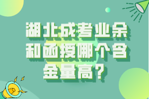 湖北成考業(yè)余和函授哪個含金量高？