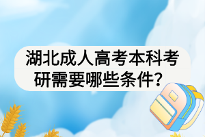 湖北成人高考本科考研需要哪些條件？