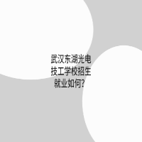 武漢東湖光電技工學(xué)校招生就業(yè)如何？