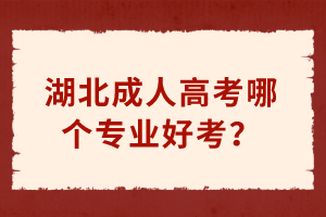 湖北成人高考哪個專業(yè)好考？