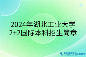 2024年湖北工業(yè)大學2+2國際本科招生簡章