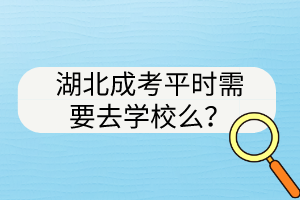 湖北成考平時需要去學(xué)校么？