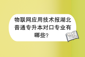 物聯(lián)網(wǎng)應用技術(shù)報湖北普通專升本對口專業(yè)有哪些？