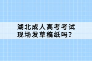 湖北成人高考考試現(xiàn)場發(fā)草稿紙嗎？