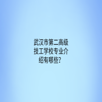 武漢市第二高級技工學校專業(yè)介紹有哪些？