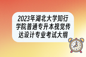 2023年湖北大學(xué)知行學(xué)院普通專升本視覺(jué)傳達(dá)設(shè)計(jì)專業(yè)考試大綱