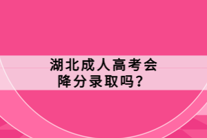 湖北成人高考會降分錄取嗎？