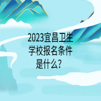 2023宜昌衛(wèi)生學(xué)校報(bào)名條件是什么？