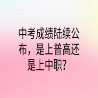 中考成績陸續(xù)公布，是上普高還是上中職？