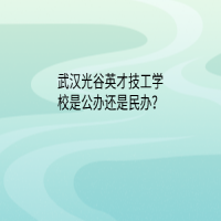 武漢光谷英才技工學校是公辦還是民辦？