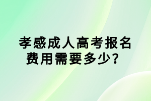 孝感成人高考報名費(fèi)用需要多少？