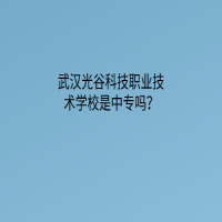 武漢光谷科技職業(yè)技術(shù)學(xué)校是中專嗎？