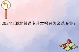 2024年湖北普通專升本報(bào)名怎么選專業(yè)？