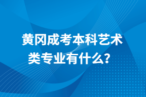 黃岡成考本科藝術(shù)類專業(yè)有什么？