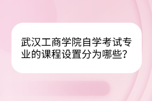 武漢工商學院自學考試專業(yè)的課程設置分為哪些？