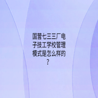 國營七三三廠電子技工學校管理模式是怎么樣的？