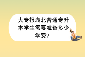 大專報(bào)湖北普通專升本學(xué)生需要準(zhǔn)備多少學(xué)費(fèi)？