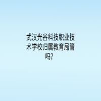 武漢光谷科技職業(yè)技術(shù)學(xué)校歸屬教育局管嗎？