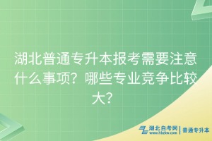 湖北普通專升本報(bào)考需要注意什么事項(xiàng)？哪些專業(yè)競爭比較大？