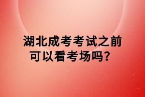 湖北成考考試之前可以看考場嗎？