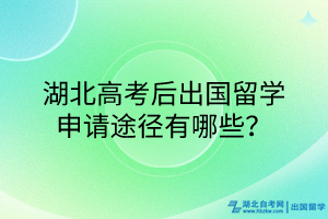 湖北高考后出國留學申請途徑有哪些？