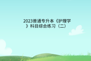 2023普通專升本《護(hù)理學(xué)》科目綜合練習(xí)（二）