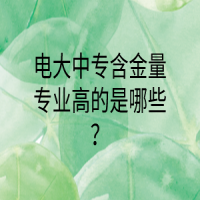 電大中專含金量專業(yè)高的是哪些？