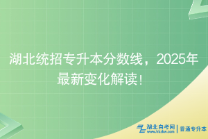 湖北統(tǒng)招專升本分?jǐn)?shù)線，2025年最新變化解讀！