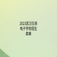 2023武漢儀表電子學校招生簡章